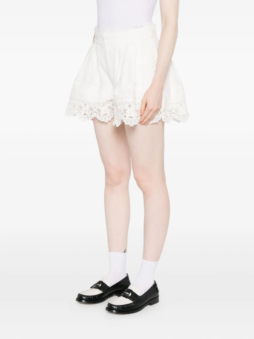 Sea Geplooide shorts Wit