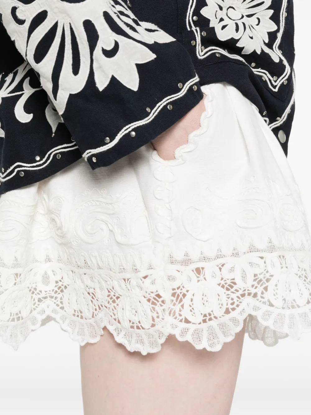 Sea Geplooide shorts Wit