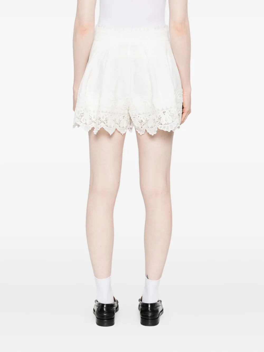 Sea Geplooide shorts Wit