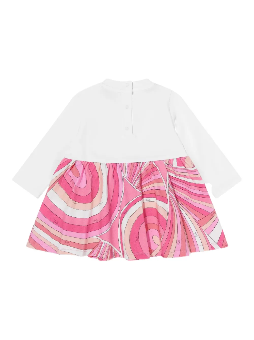 PUCCI Junior long-sleeve graphic dress - Roze