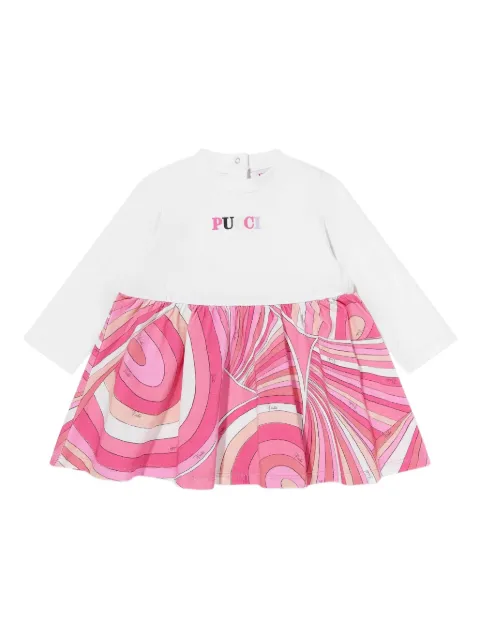PUCCI Junior long-sleeve graphic dress