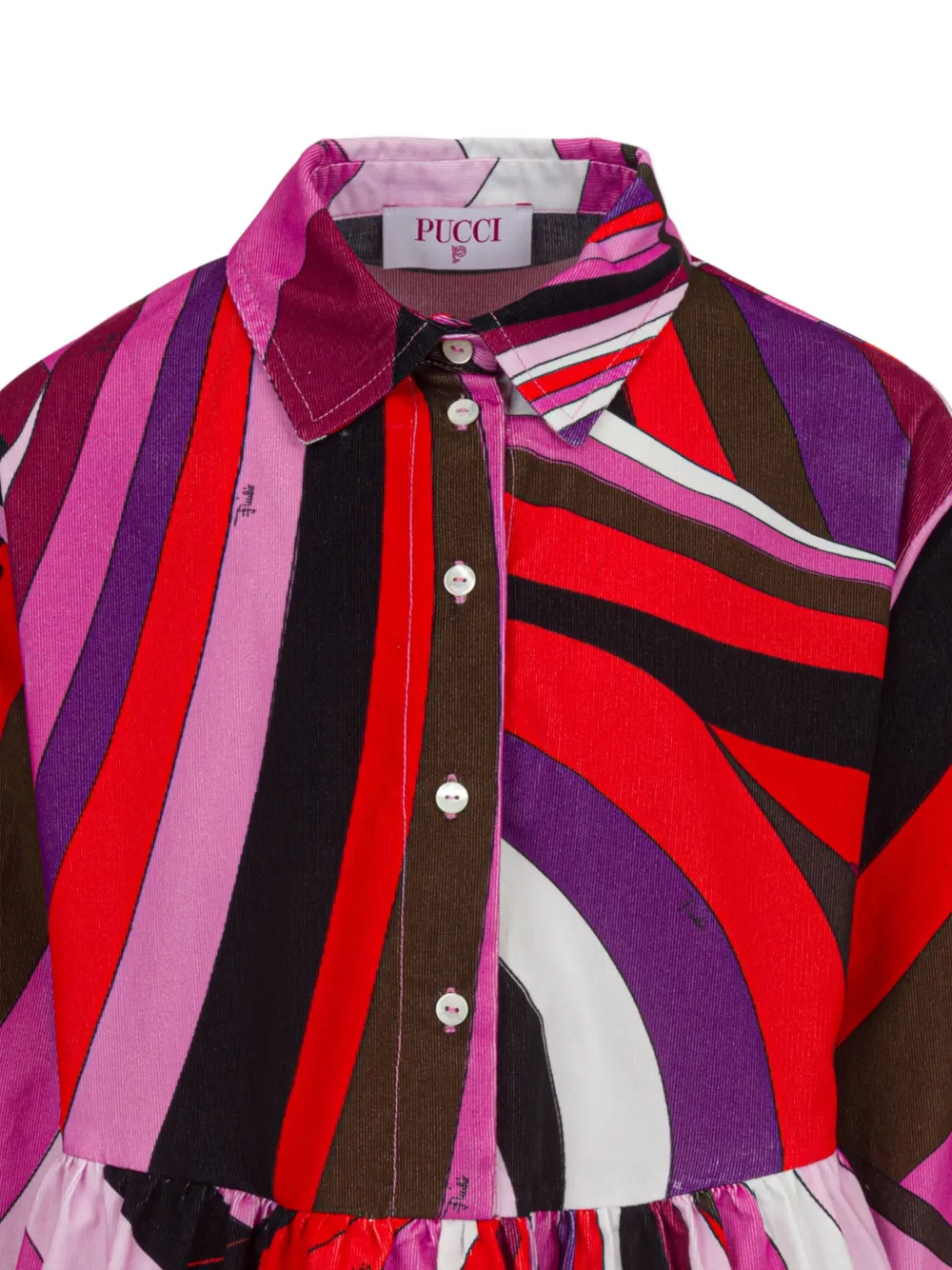 PUCCI Junior Jurk met knopen en patroon Roze