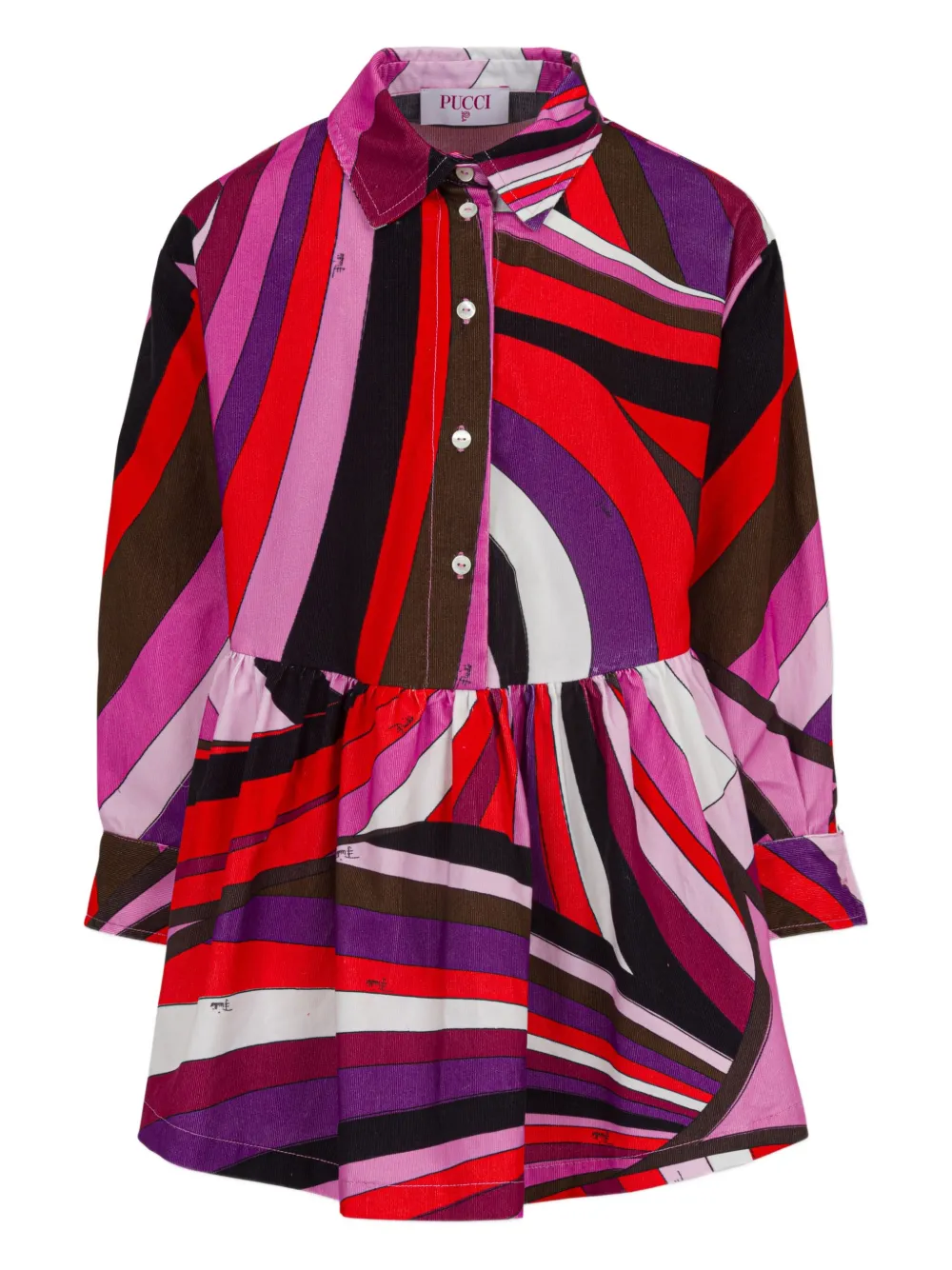 PUCCI Junior buttoned patterned dress | Pink | Image 1