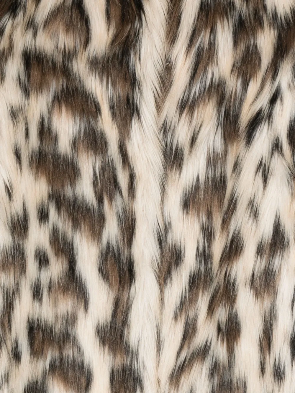 Pre-owned Prada Leopard-print Faux-fur Coat In Neutral