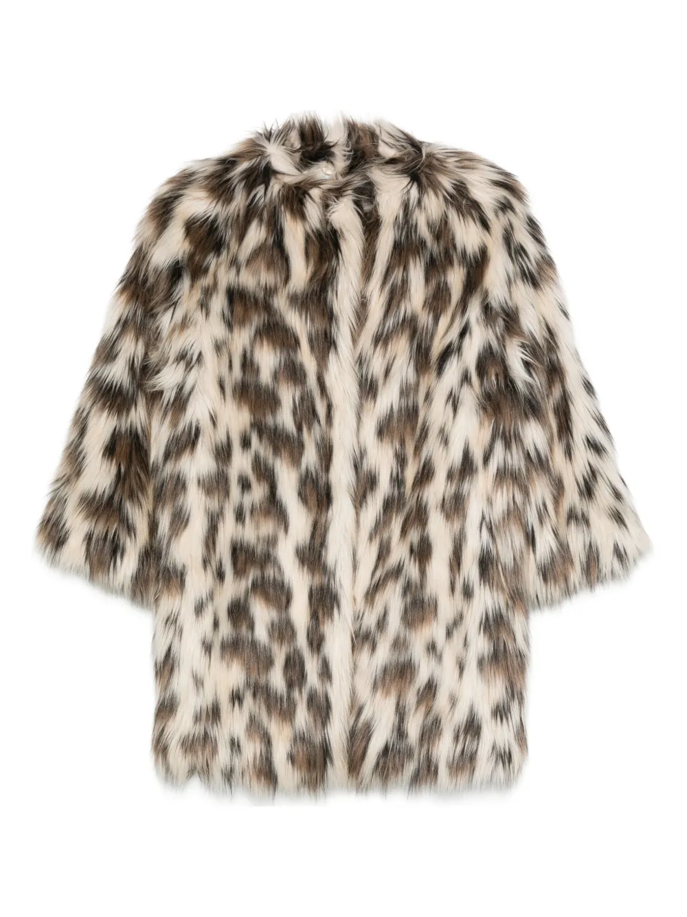 Prada Pre-Owned leopard-print faux-fur coat | Neutrals | Image 1