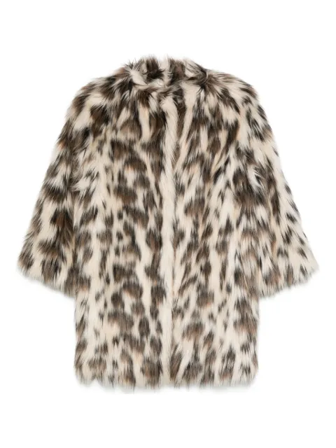 Prada Pre-Owned leopard-print faux-fur coat