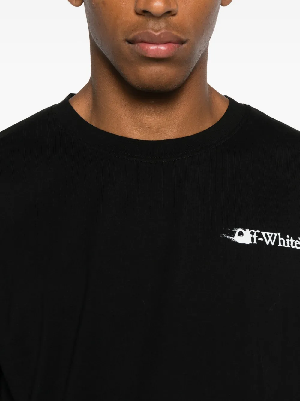 Off-white Arrow Print Crewneck Short Sleeve T-shirt In Black