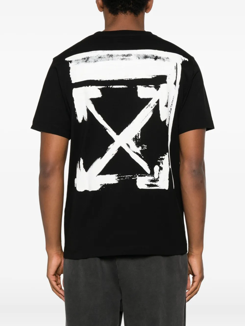 Off-white Arrow Print Crewneck Short Sleeve T-shirt In Black