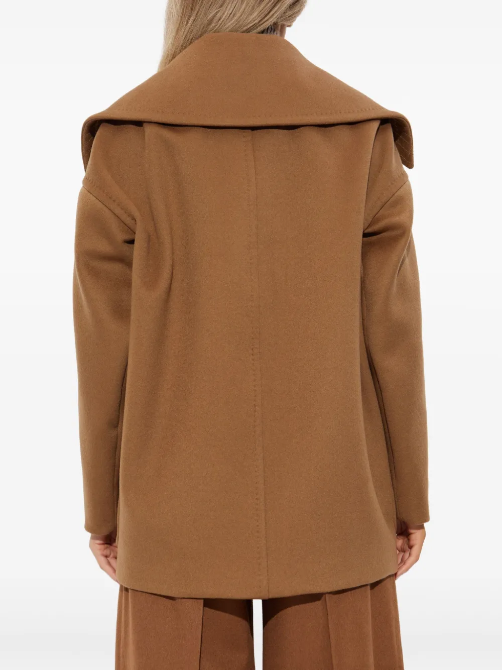 Max Mara Double-breasted Coat In Brown
