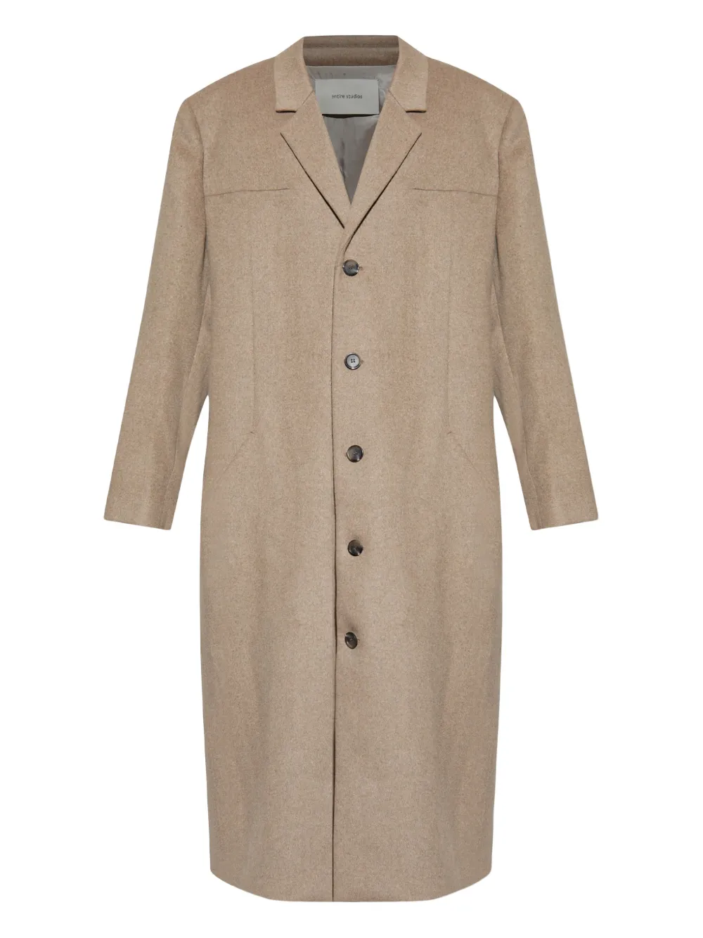 Entire Studios Button-fastening Wool Coat In Gold