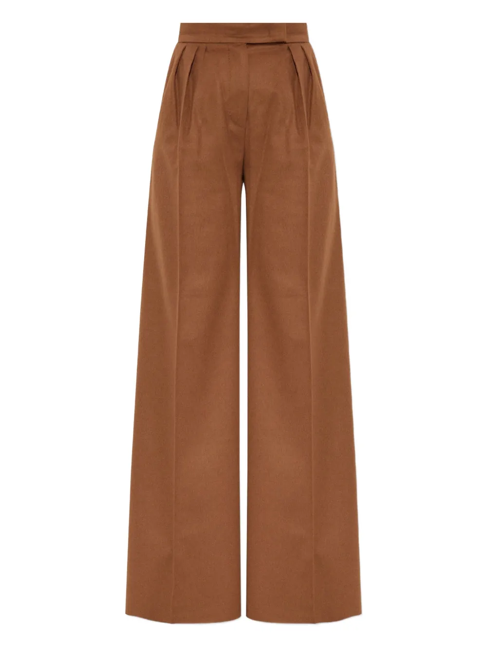 Max Mara フロントプリーツ パンツ - ブラウン Max Mara フロントプリーツ パンツ - ブラウン