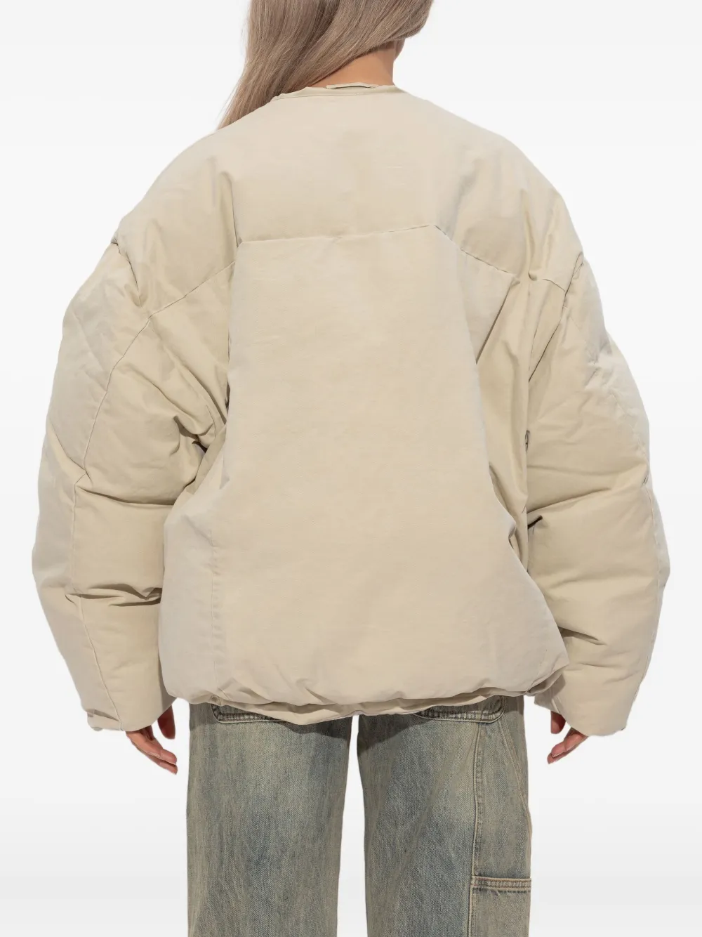 Entire Studios Puffer Zip-front Jacket In Neutral
