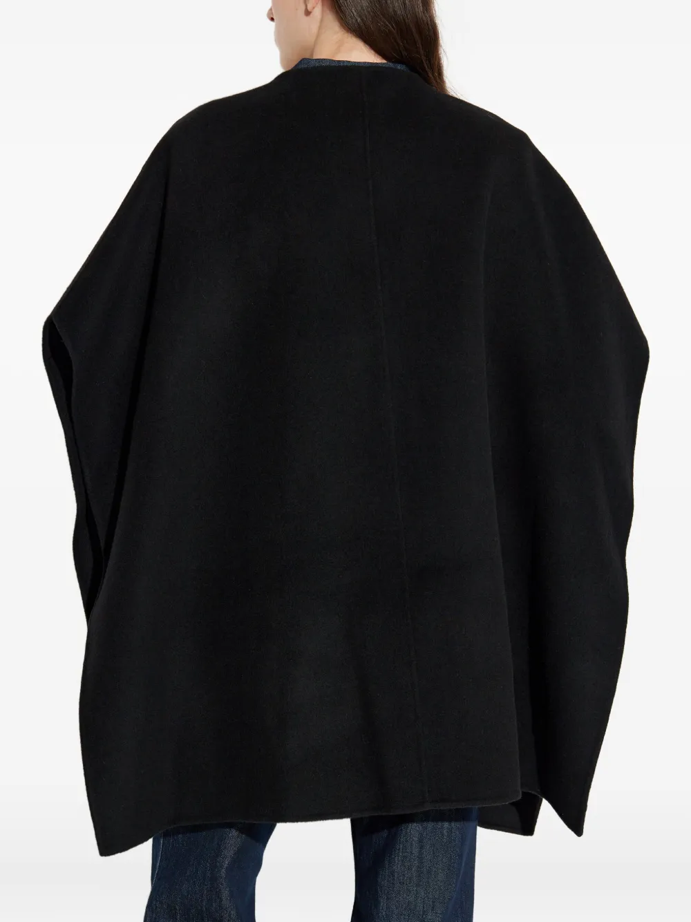 Michael Michael Kors Chain-trimmed Wool Cape In Black