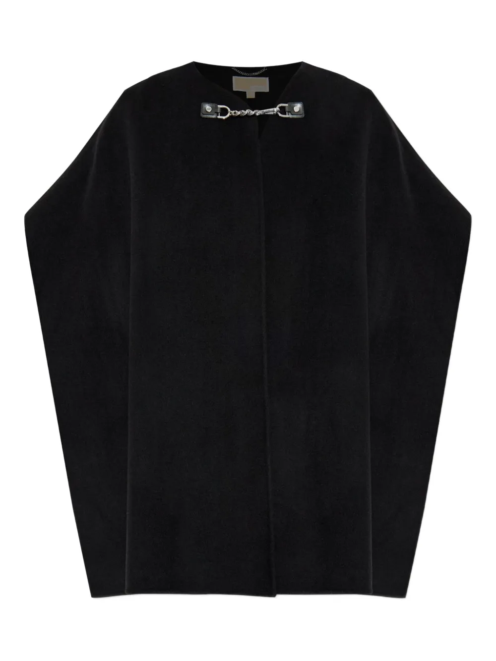 Michael Michael Kors Chain-trimmed Wool Cape In Black
