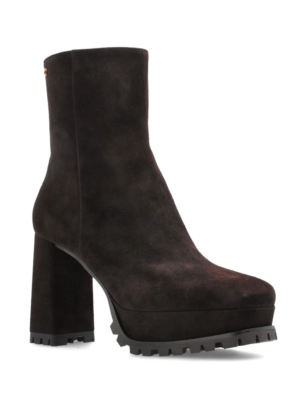 Gianvito Rossi 70mm Harlem Platform Block-heel Ankle Boots In Brown