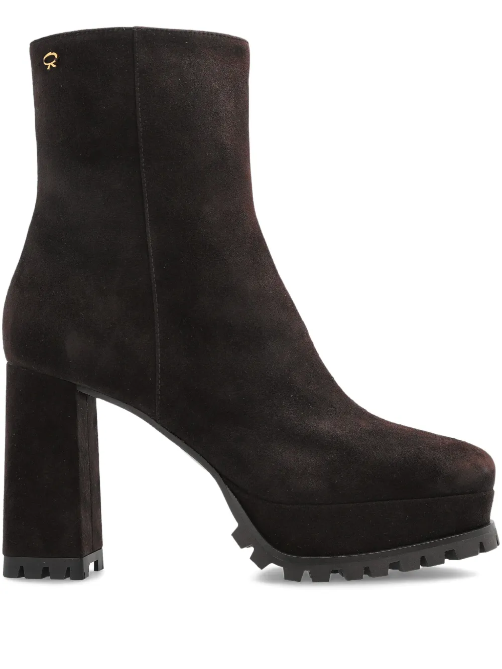 Gianvito Rossi 70mm Harlem platform block-heel ankle boots Black