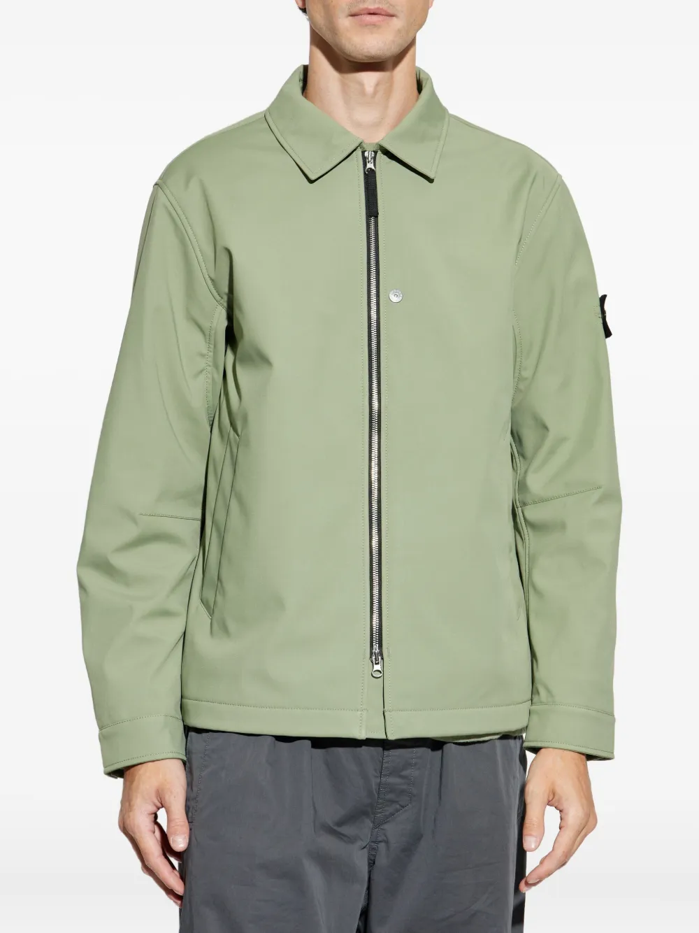 Stone Island Zip-front Patch-pocket Jacket In Multi