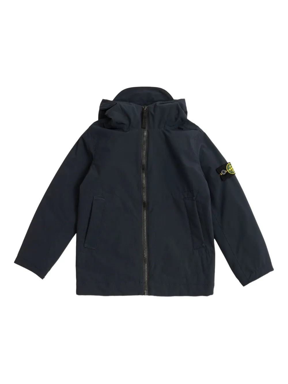 Stone Island Junior hooded zip-front jacket | Black | Image 1
