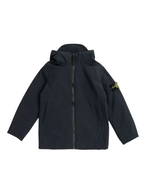 Stone Island Junior hooded zip-front jacket