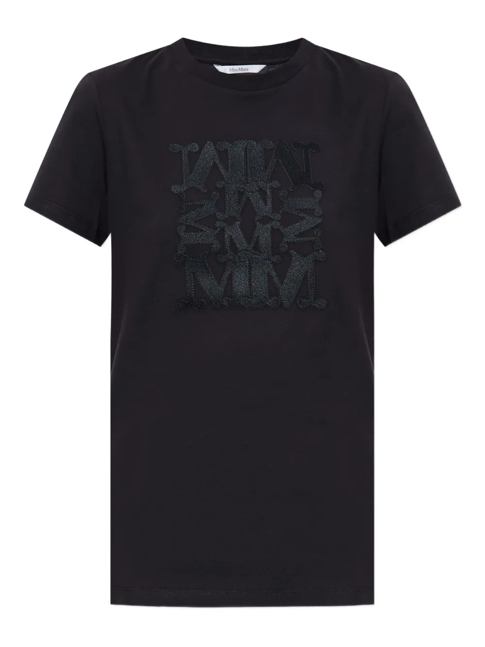 Max Mara Bravo logo-embroidered cotton T-shirt | Black | Image 1