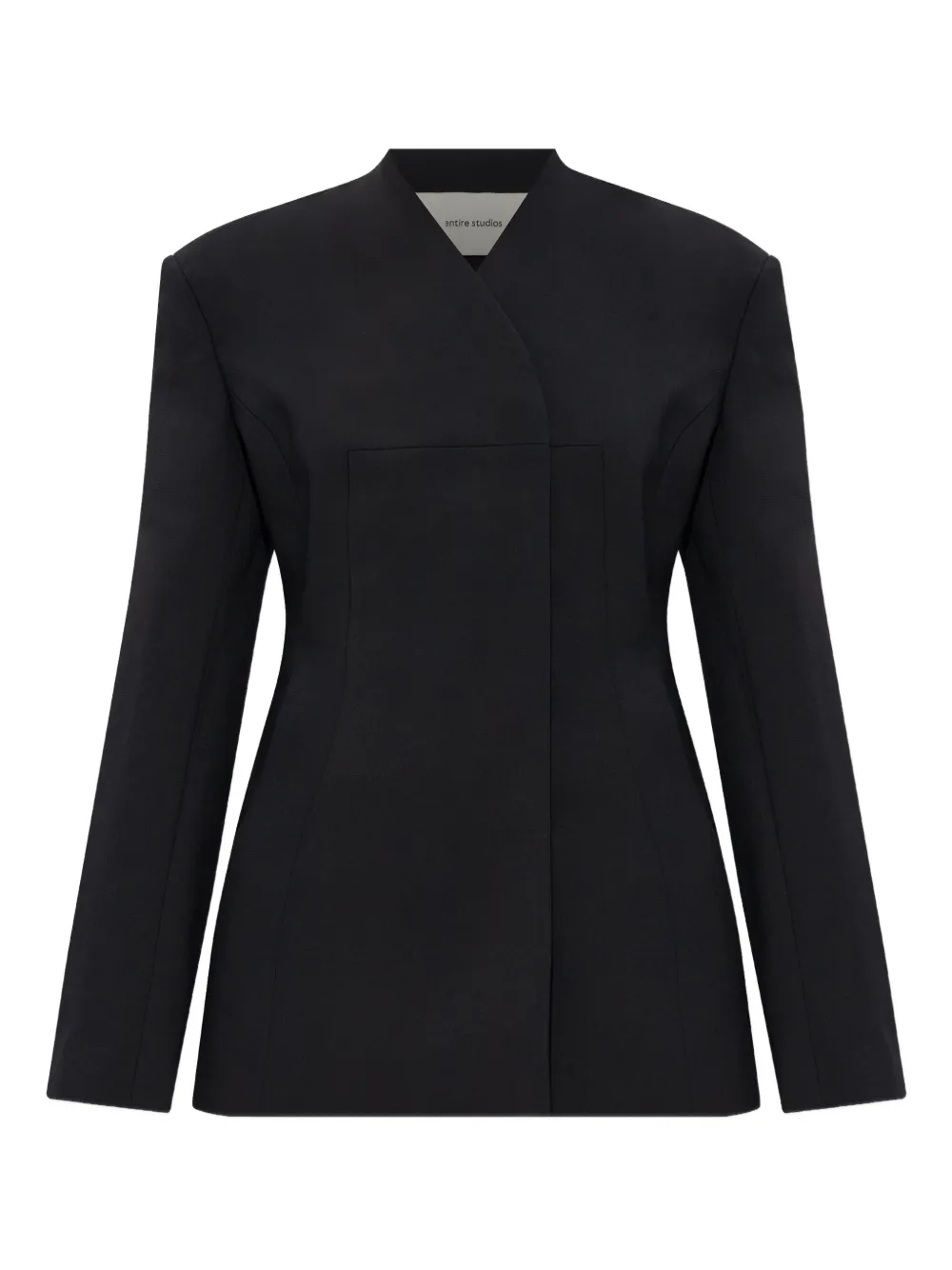 Entire Studios Button-fastening Double-breasted Coat In Black