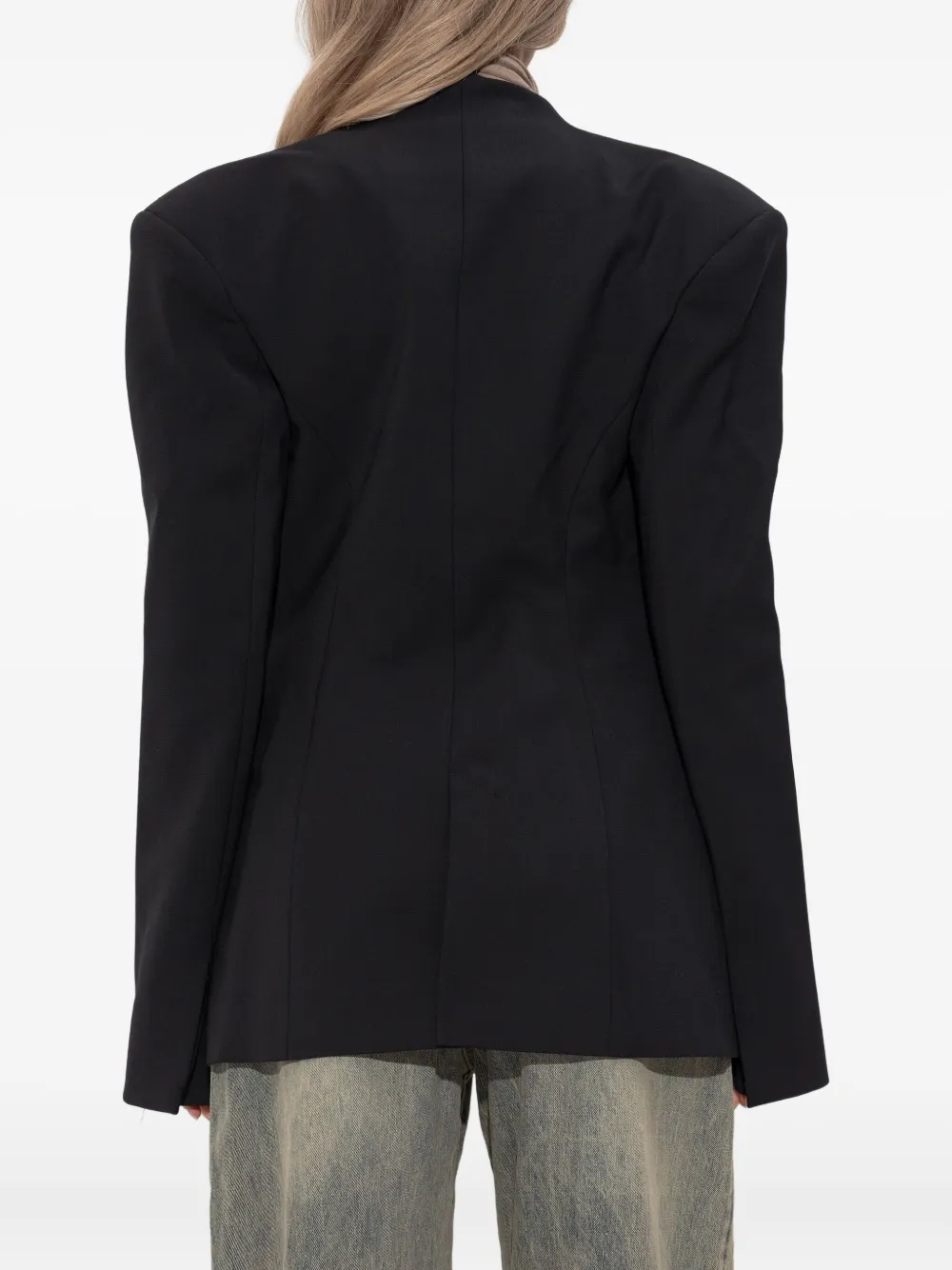 Entire Studios Button-fastening Double-breasted Coat In Black