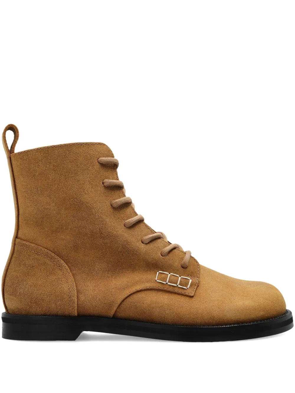 Jw Anderson Lace-up Suede Boots In Brown