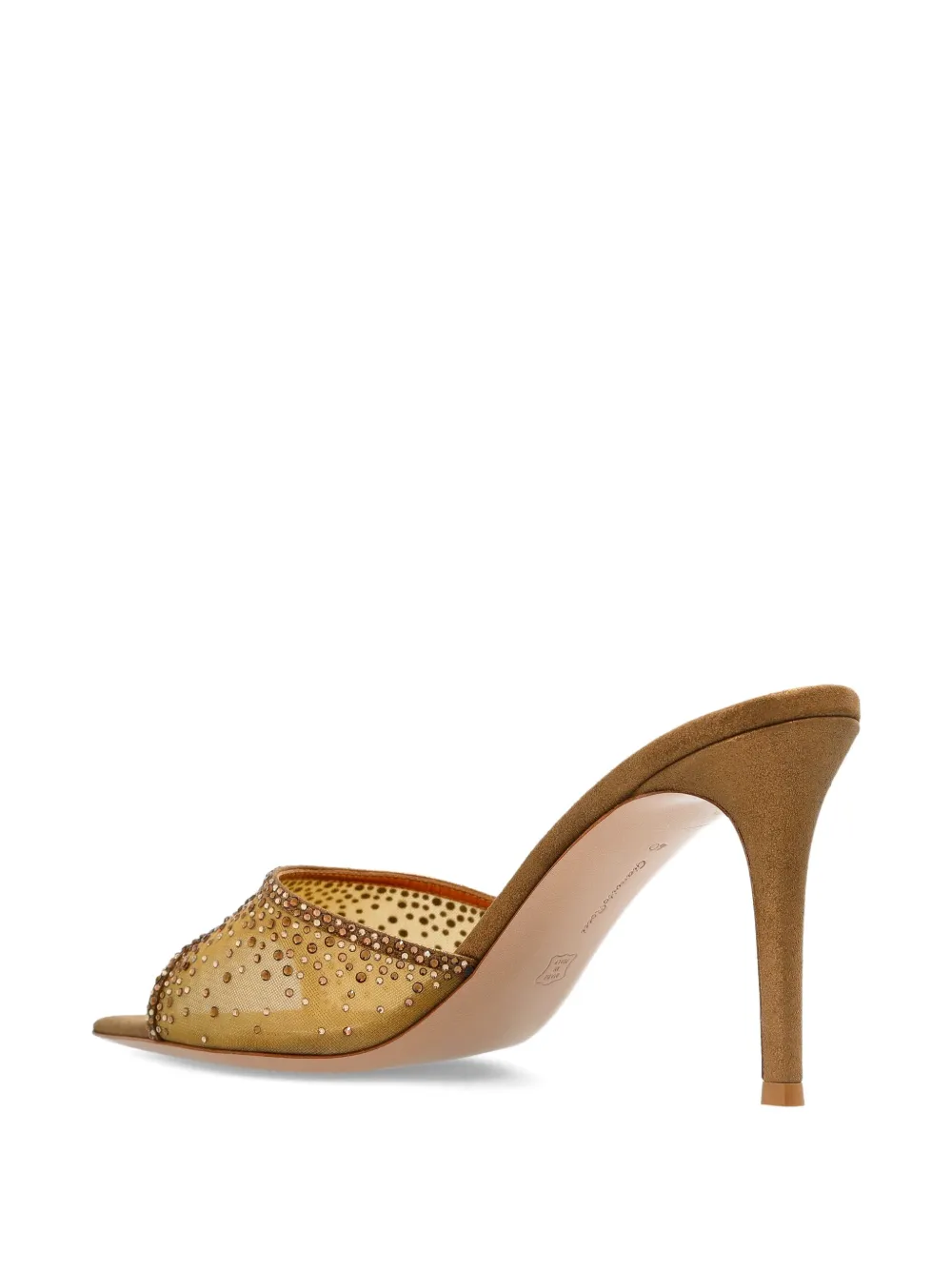 Gianvito Rossi 85mm Rania crystal-embellished sandals Gold