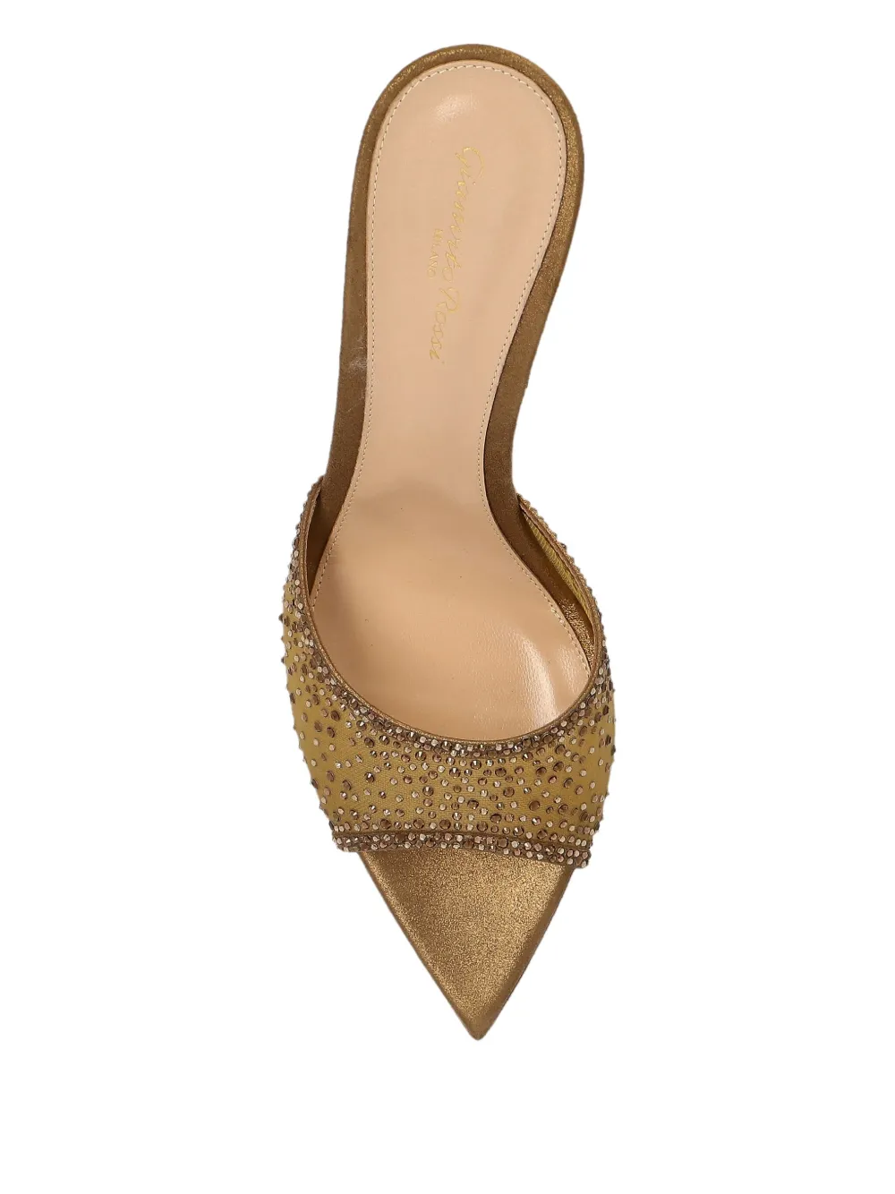 Gianvito Rossi 85mm Rania crystal-embellished sandals Gold