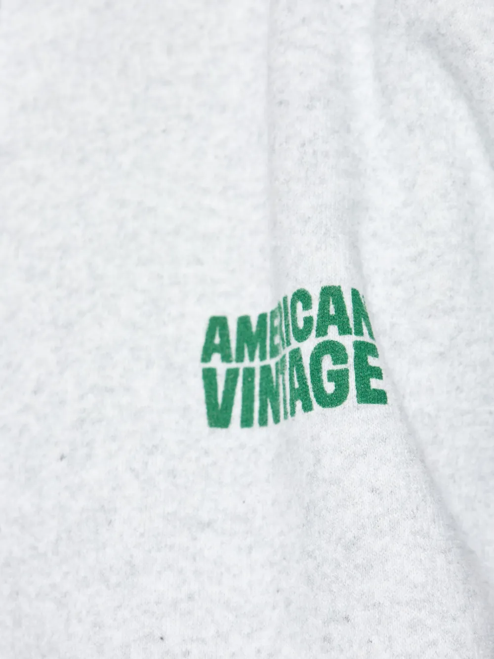 American Vintage Hoodie met geborduurd logo Grijs