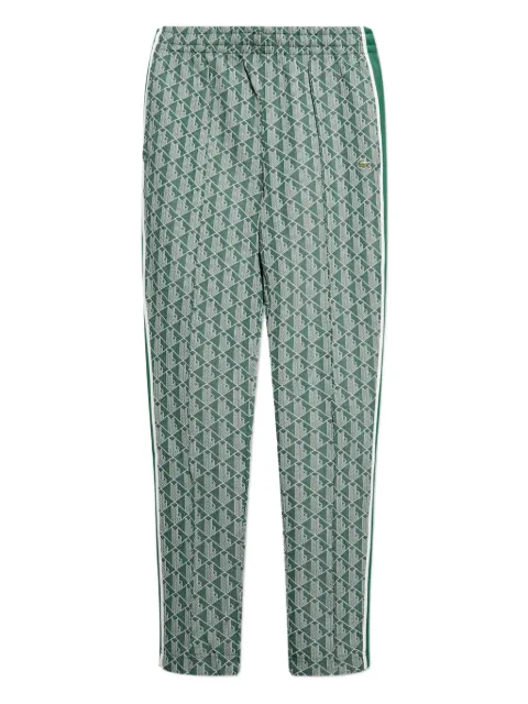 Lacoste geometric-pattern side-stripe trousers