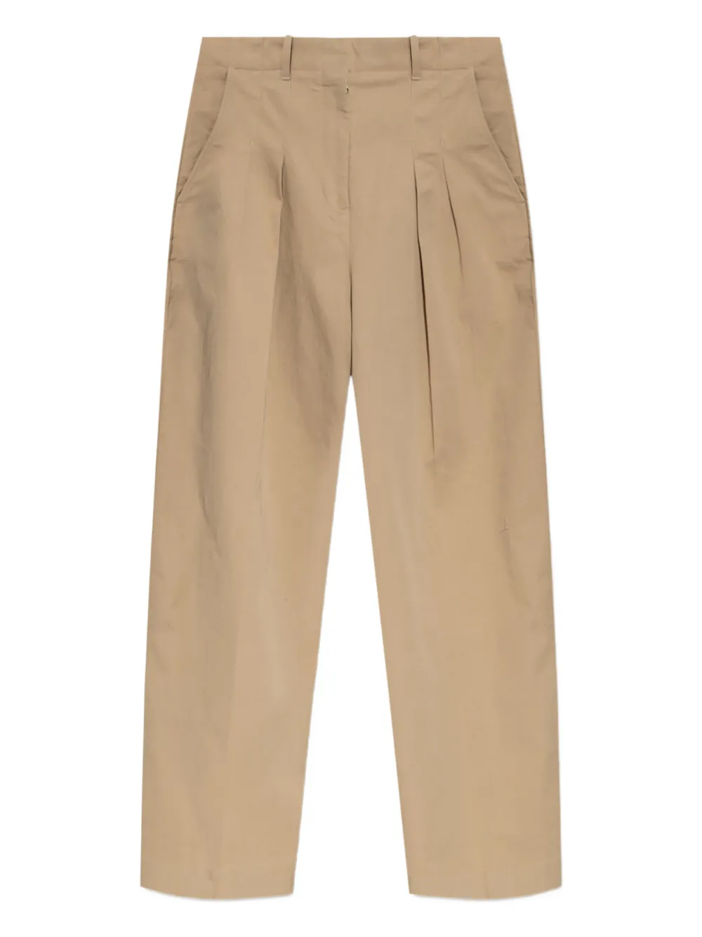 Lacoste Pleated Trousers In Neutral