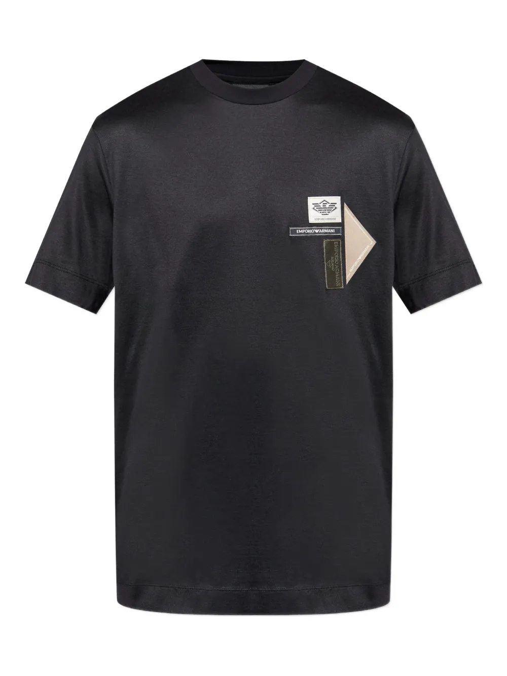 Emporio Armani logo-patch T-shirt | Black | Image 1