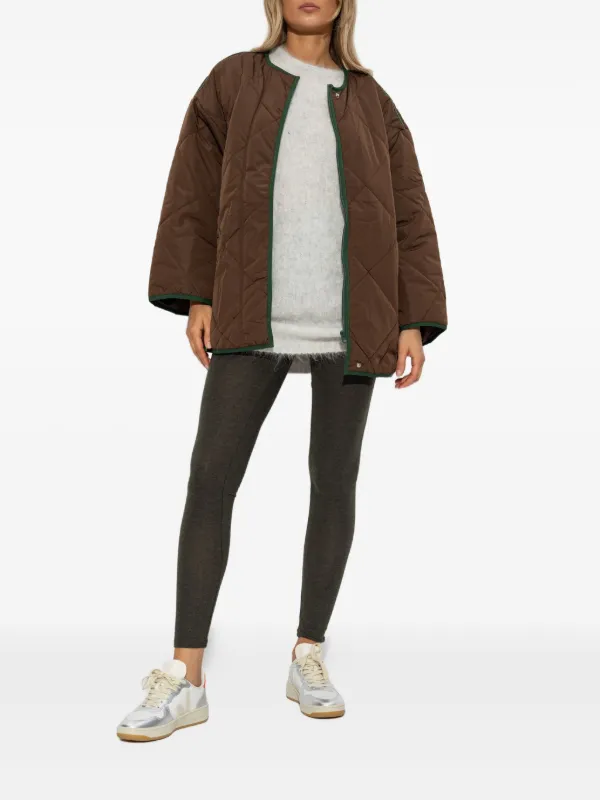 American Vintage Vowbay Quilted Puffer Jacket | Brown | FARFETCH