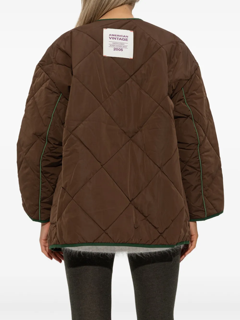 American Vintage Vowbay Quilted Puffer Jacket | Brown | FARFETCH
