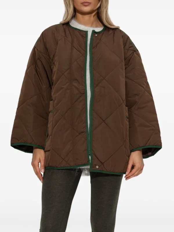 American Vintage Vowbay Quilted Puffer Jacket | Brown | FARFETCH