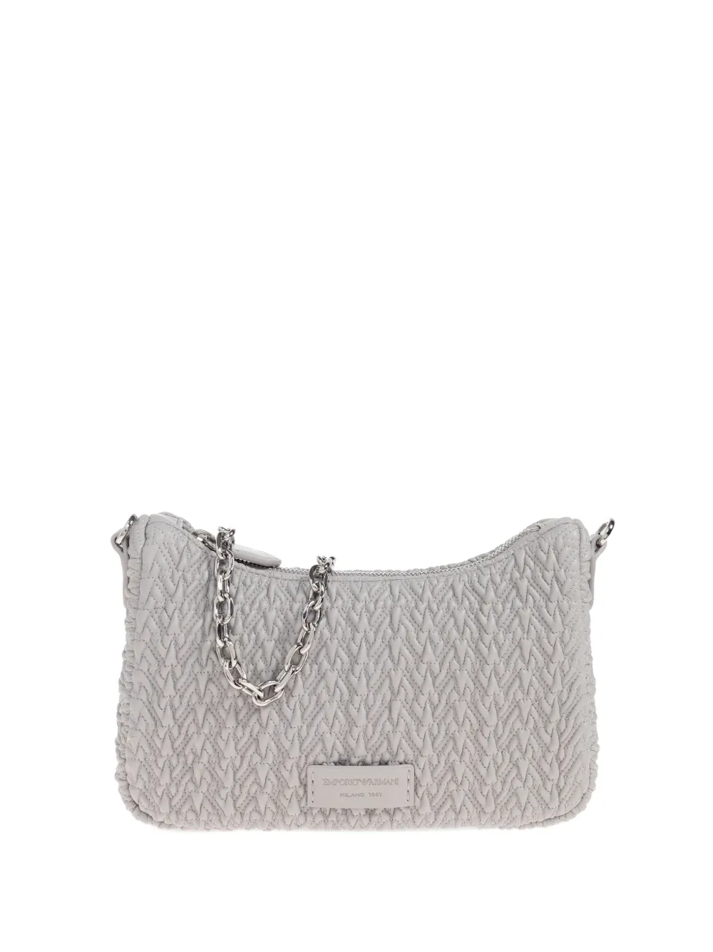 Emporio Armani Quilted Shoulder Bag In Gray