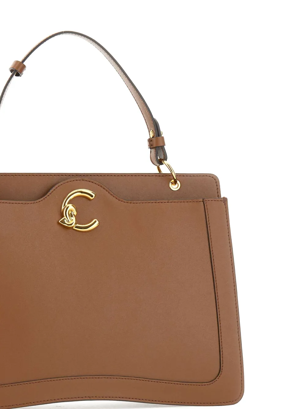 Coccinelle C-me L Top-handle Tote Bag In Brown