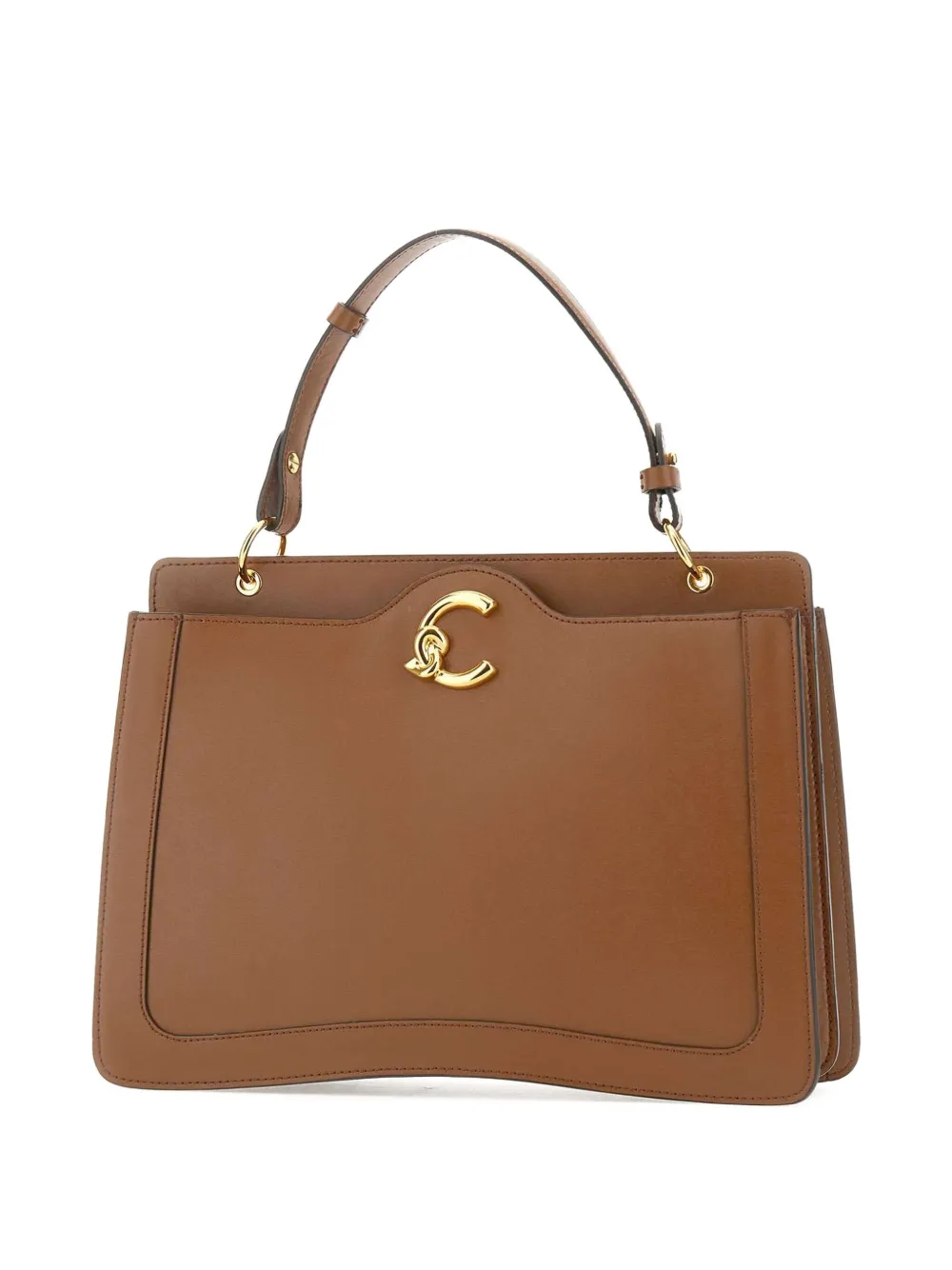 Coccinelle C-me L Top-handle Tote Bag In Brown