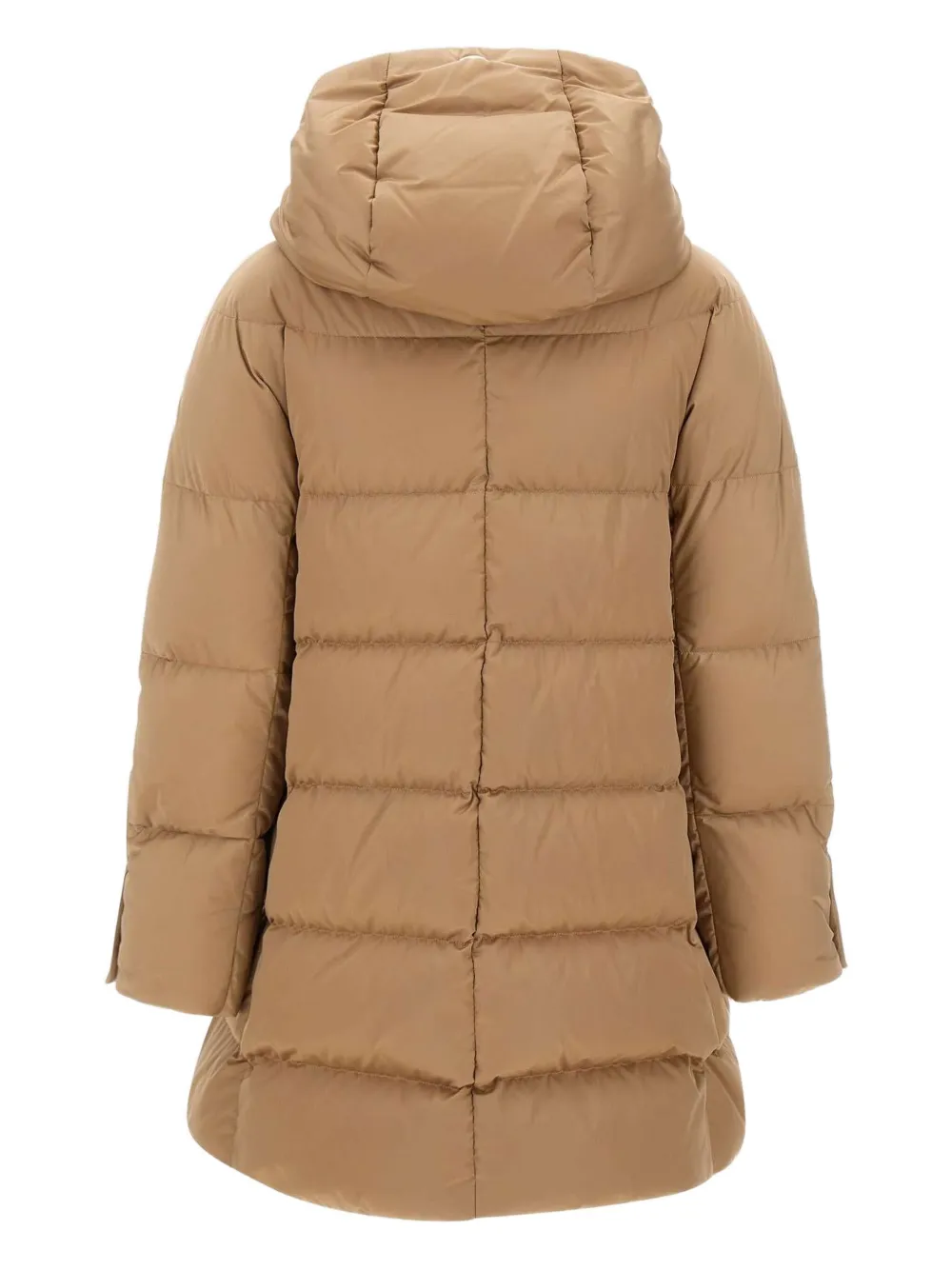 Herno Women A-shape Down Jacket With Hood In Neutral