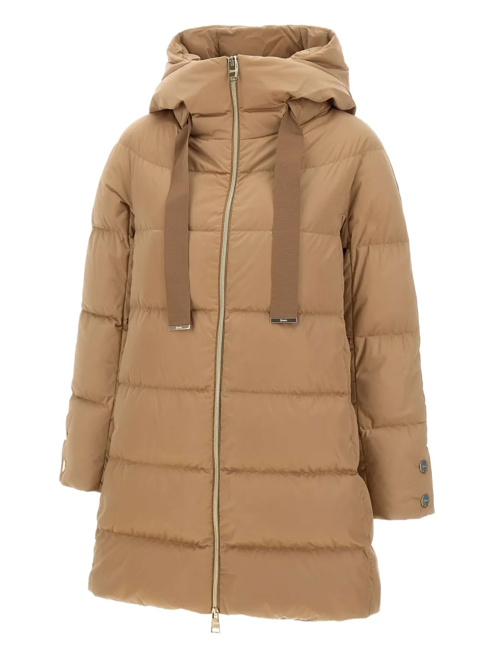 Herno quilted ribbon-detail padded coat - ニュートラル Herno quilted ribbon-detail padded coat - ニュートラル
