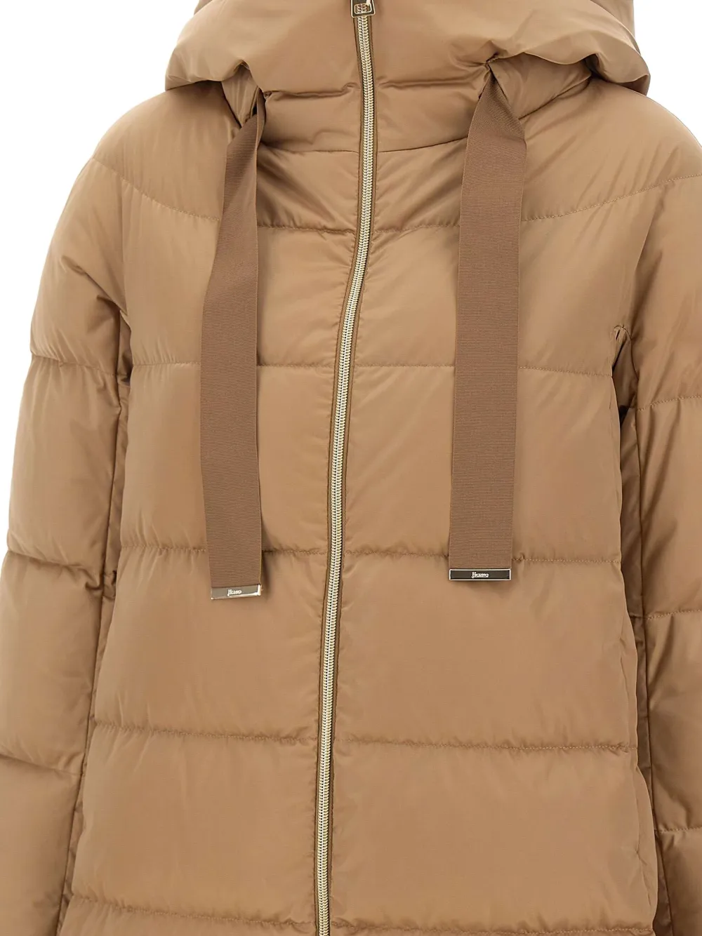 Herno Women A-shape Down Jacket With Hood In Neutral
