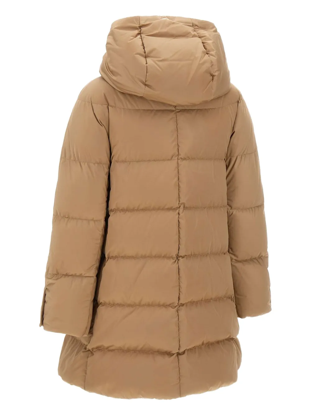 Herno Women A-shape Down Jacket With Hood In Neutral