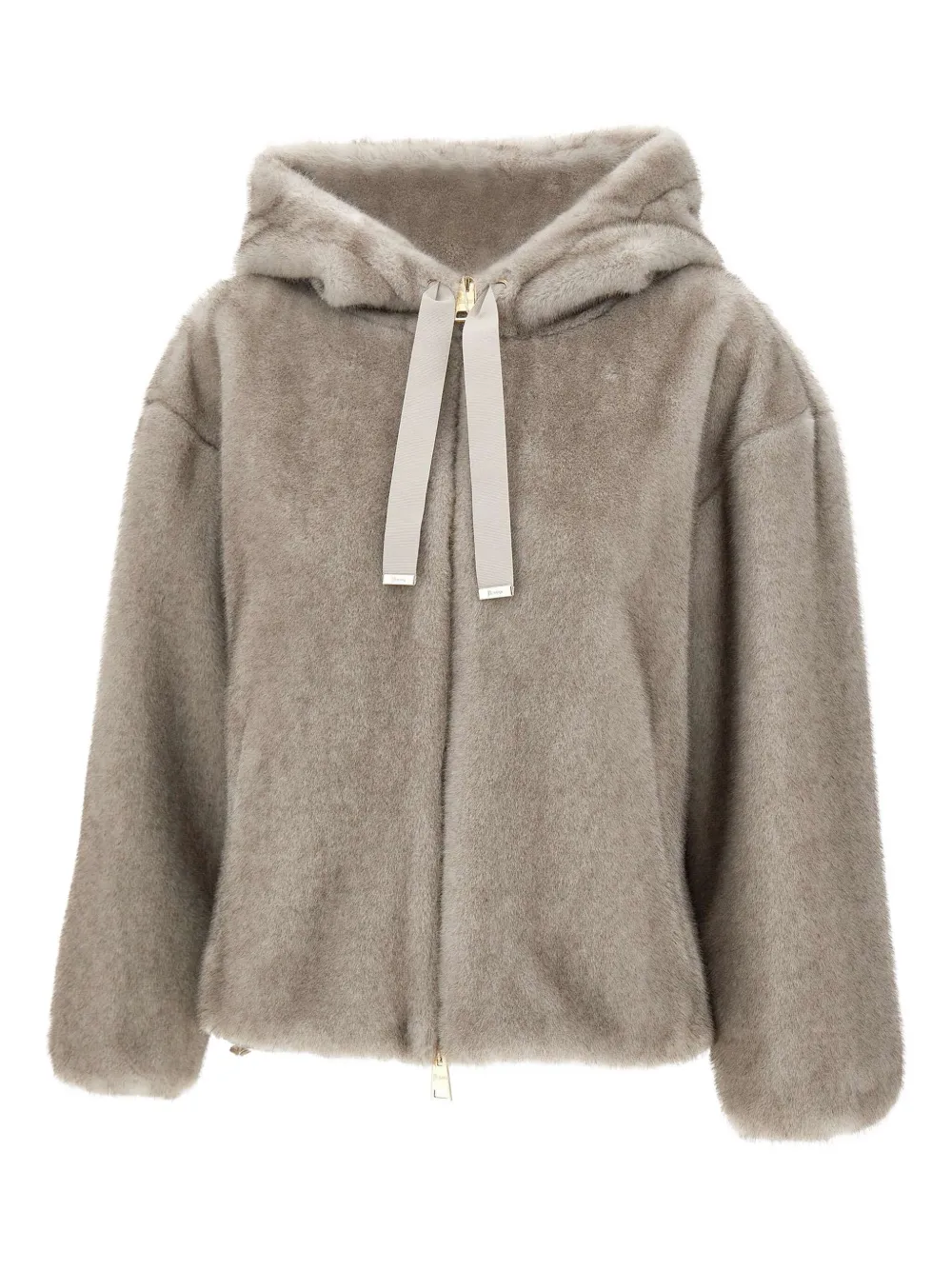 Herno drawstring-hood zip-front jacket - ニュートラル Herno drawstring-hood zip-front jacket - ニュートラル