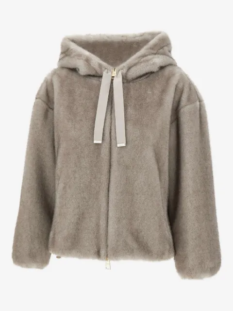 Herno drawstring-hood zip-front jacket