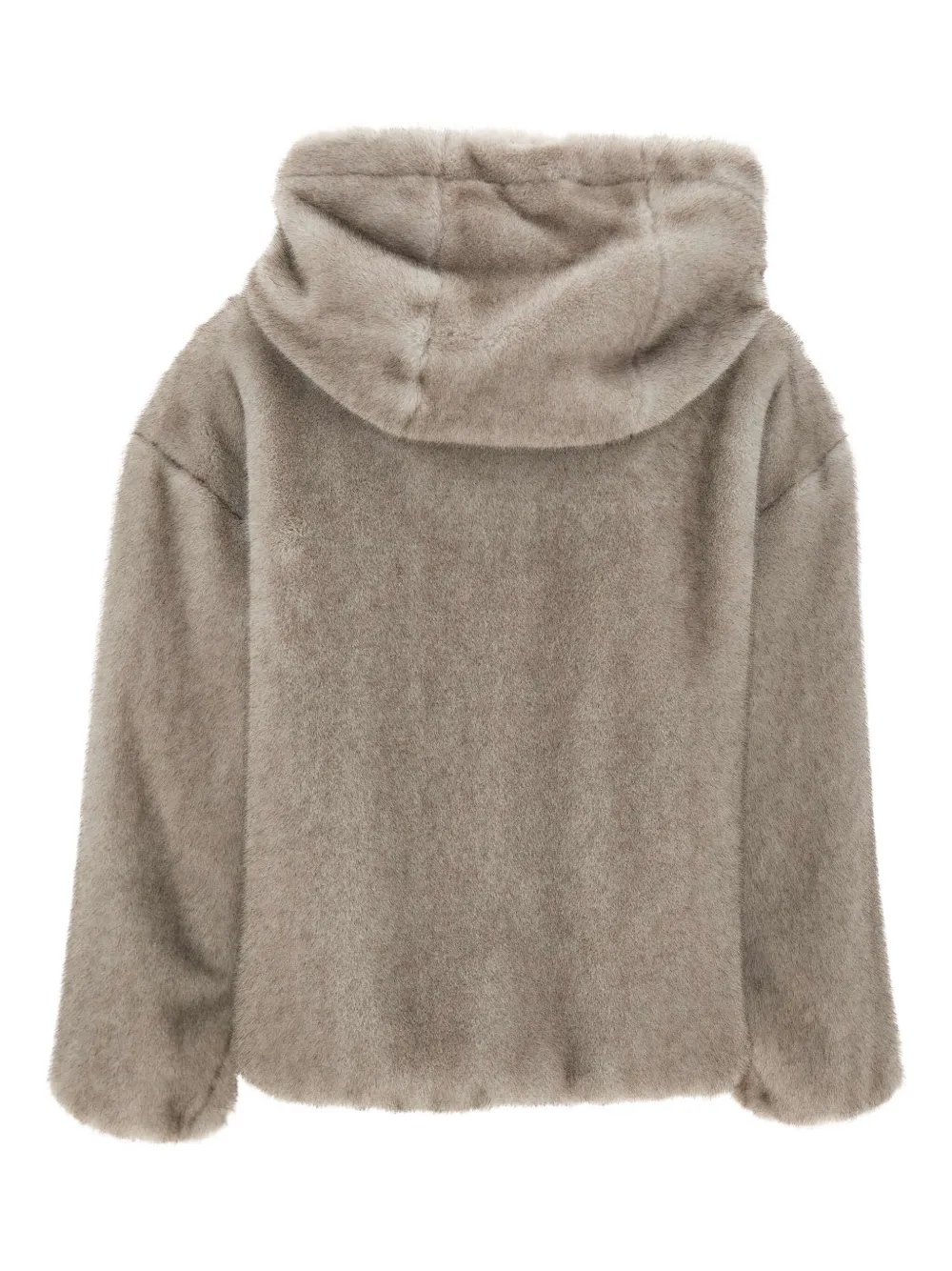 Herno Drawstring-hood Zip-front Jacket In Neutral