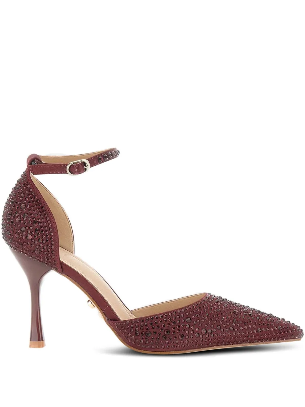 TWENTY FOURHAITCH Scarpin de tira no tornozelo com strass e salto 110mm | Vermelho | Image 1