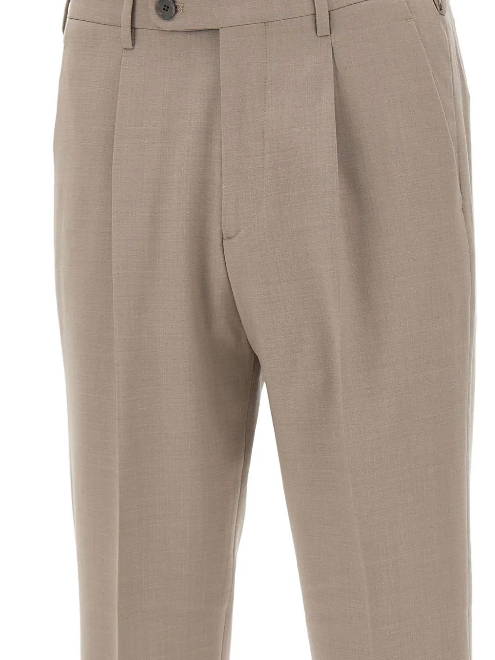Devore Pleated-front Trousers In Neutral
