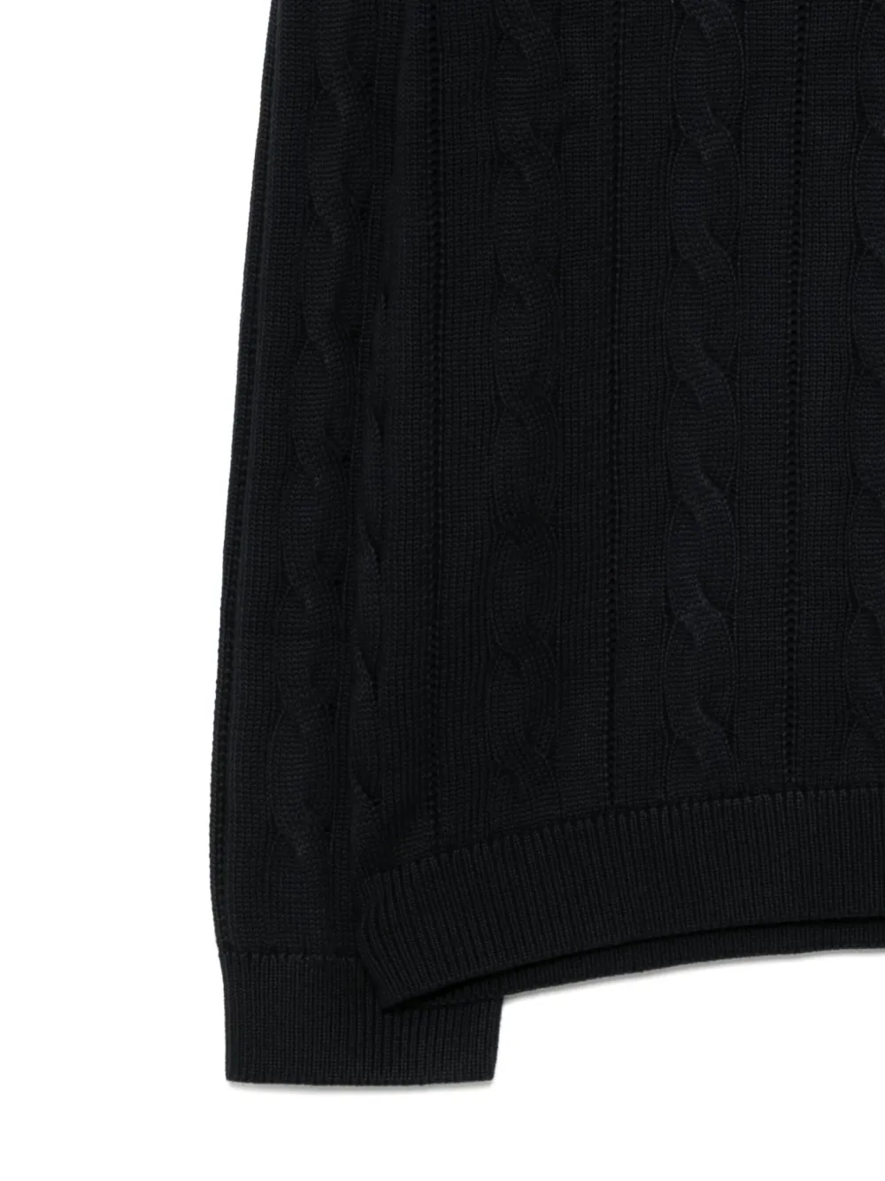 Ps By Paul Smith Cable-knit Jumper In Black