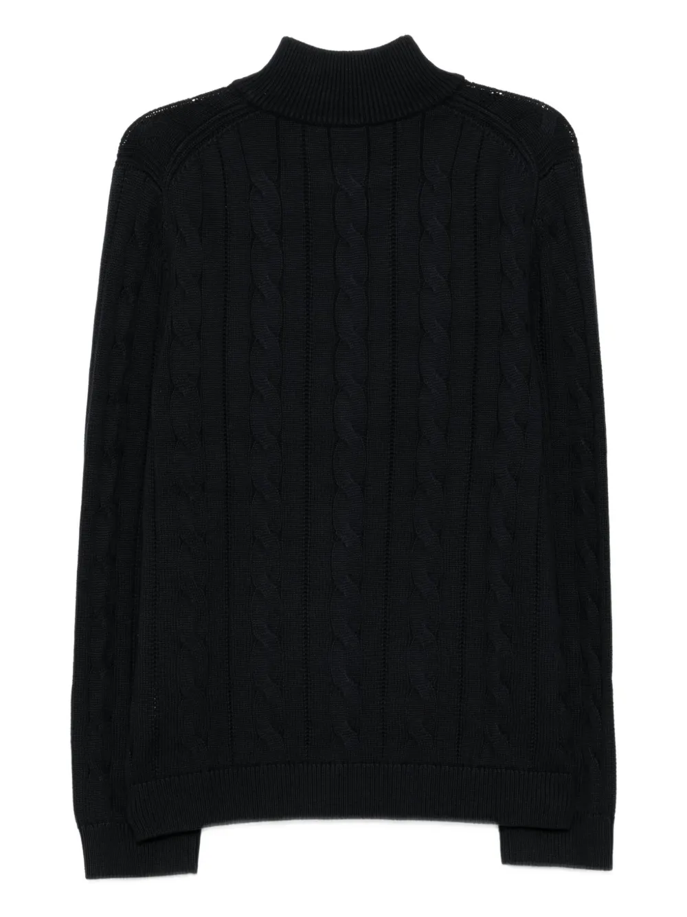 Ps By Paul Smith Cable-knit Jumper In Black